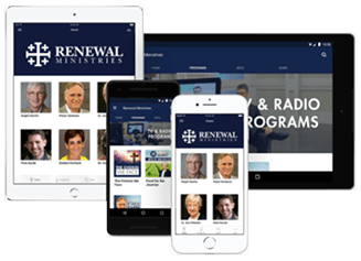Renewal Ministries on a variety of media and devices