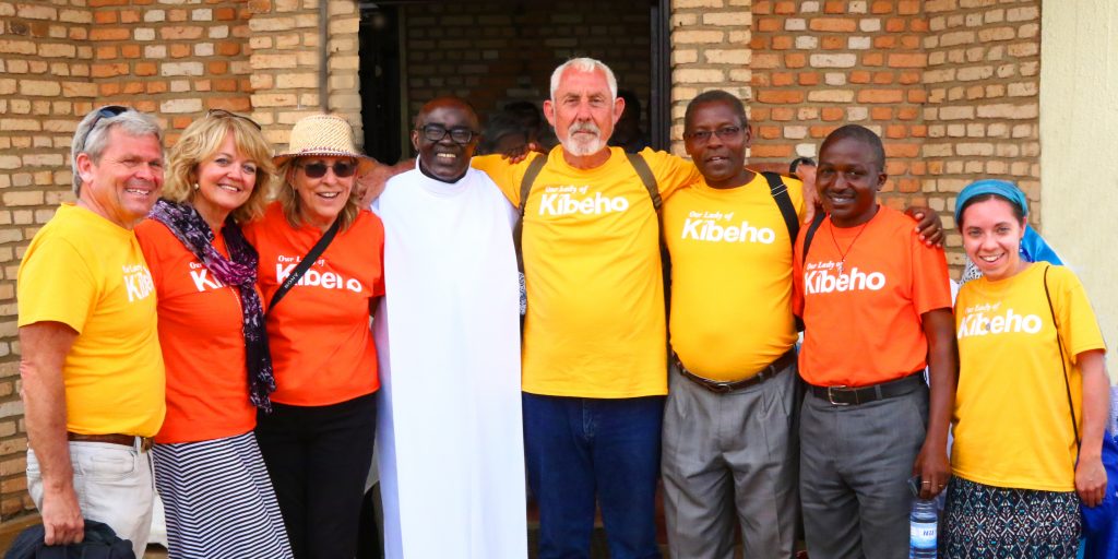 Dream Team at Kibeho, Rwanda with Fr. Ubald