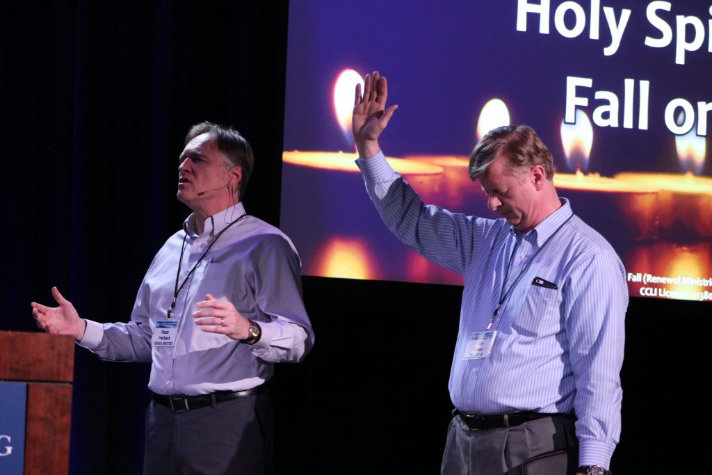 Peter praying at Gathering